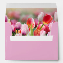 Elegant Colourful Tulip Florals Envelope