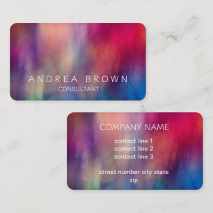 elegant colourful watercolor art bold custom business card