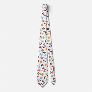 Elegant Colourful Watercolor Floral Pattern Tie