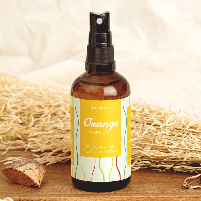 Elegant Colourful Wavy Lines Cosmetic Bottle Label (Creator Uploaded)