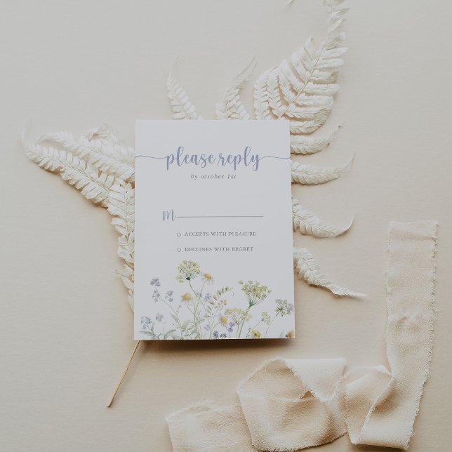 Elegant Colourful Wildflower RSVP Card (Creator Uploaded)