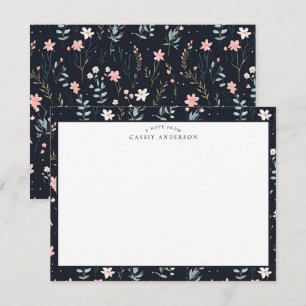Elegant Colourful  Wildflowers Pattern Personalise Card
