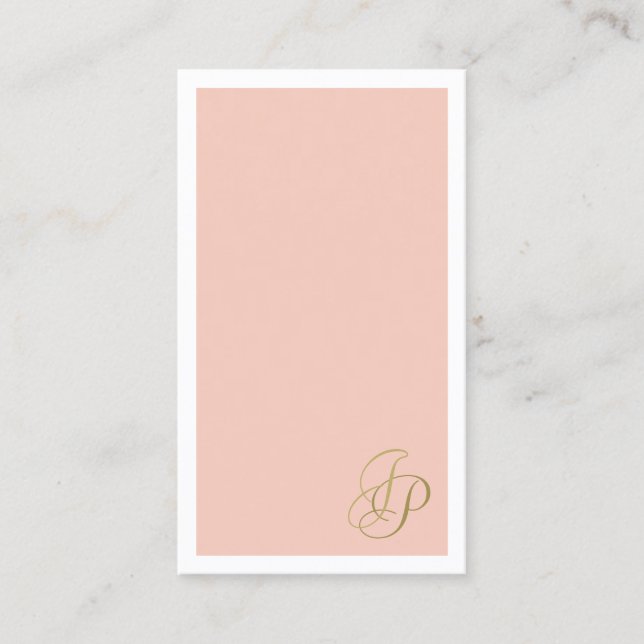 Elegant Colours Handwritten Monogrammed Template Business Card (Front)
