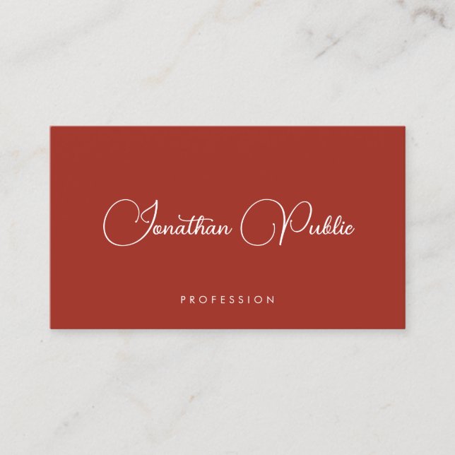 Elegant Colours Handwritten Template Trendy Modern Business Card (Front)