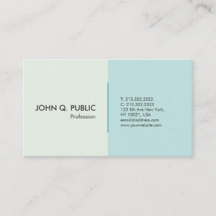 Elegant Colours Modern Professional Blue Business Card