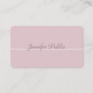 Elegant Colours Modern Professional Trendy Plain Business Card