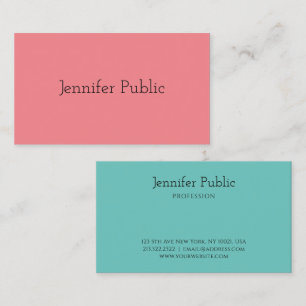 Elegant Colours Modern Simple Template Customisabl Business Card