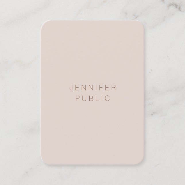 Elegant Colours Personalised Modern Luxury Templat Business Card (Front)