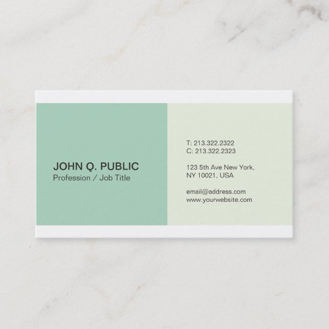 Elegant Colours Professional Creative Modern Business Card (Front)