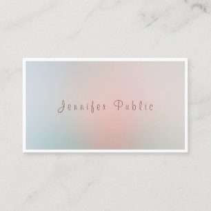 Elegant Colours Template Modern Script Monogram Business Card