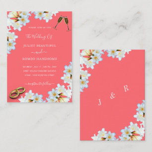 Elegant Colours Wedding Invitation and Lily Flower