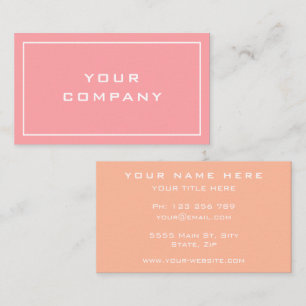 Elegant Colours Your Own Design Business Card