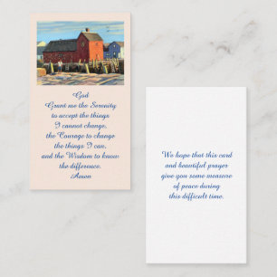 Elegant Commemorative Funeral Prayer Card
