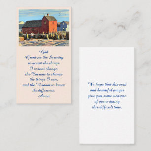 Elegant Commemorative Funeral Prayer Card