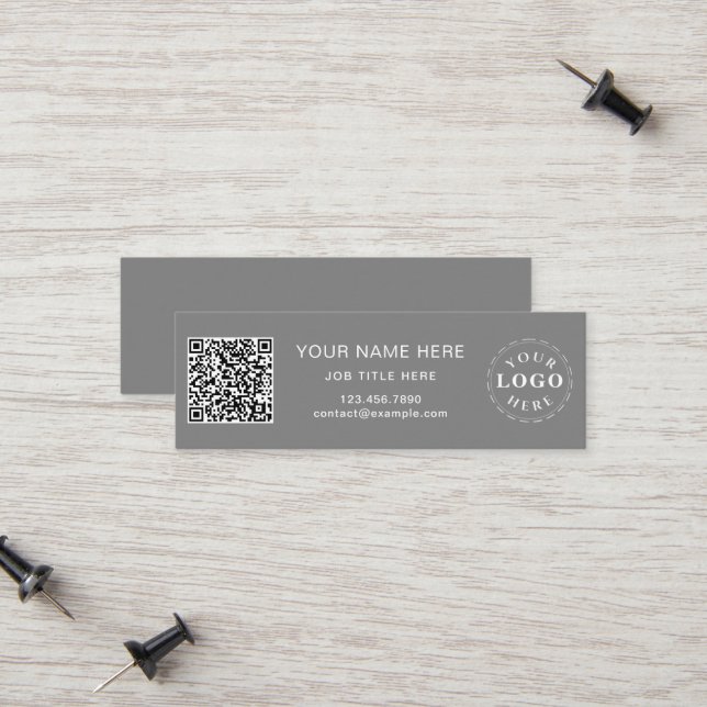 Elegant Compact Slate Grey Calling Card for Prosfe (Front/Back In Situ)