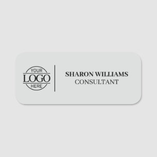 Elegant Company Business Logo Employee Magnetic Name Tag