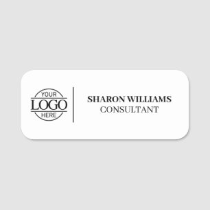 Elegant Company Business Logo Employee Magnetic Name Tag