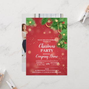 Elegant Company Cocktail Christmas Party Invitatio Invitation