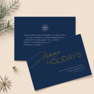 Elegant Company Corporate Small Business Christmas Holiday Card