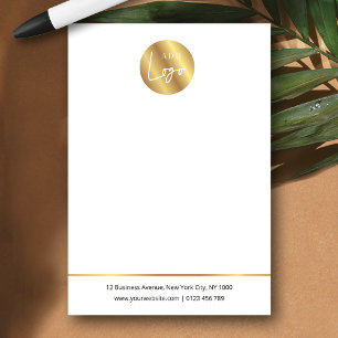 Elegant Company Logo Faux Gold Effect Branded Post-it Notes