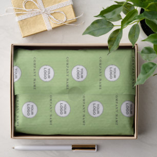 Elegant Company Logo green Tissue paper