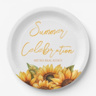Elegant Company Summer Event Paper Plate