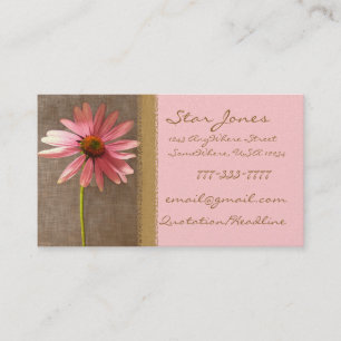 Elegant ConeFlower Business Card - - -