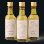 Elegant Coneflower Floral Terracotta Wedding Favou Wine Label<br><div class="desc">This elegant wedding favour label features a pale terracotta background with a hand drawn coneflower illustration and vintage inspired typography in terracotta tones. Use these labels to customise wedding favours such as small olive oil bottles or sealing paper bags of *echinacea seeds*, etc. This design would be a fabulous choice...</div>