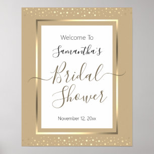 Elegant Confetti Bridal Shower Welcome Sign
