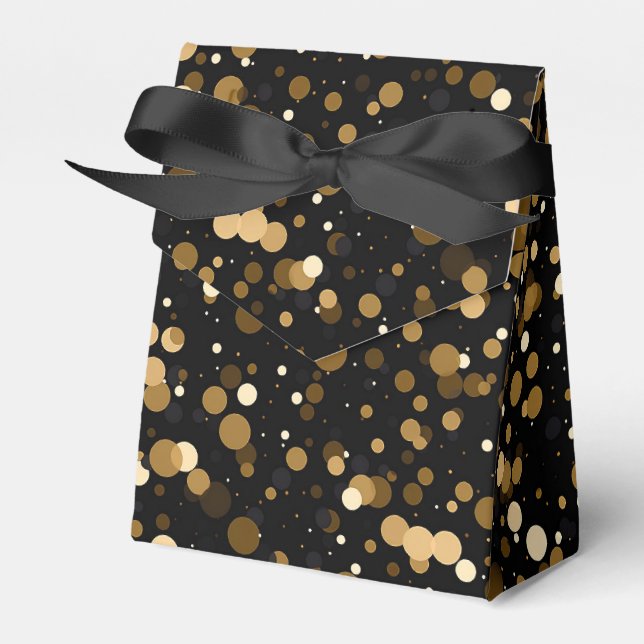 Elegant confetti tiled pattern  favour box (Front Side)