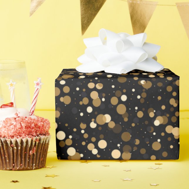 Elegant confetti tiled pattern  wrapping paper (Birthday Party)