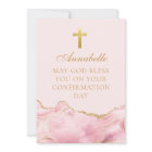 Elegant Confirmation Congratulations Custom Pink