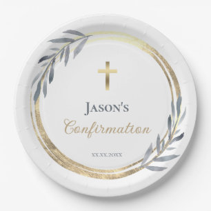 elegant Confirmation  Paper Plate