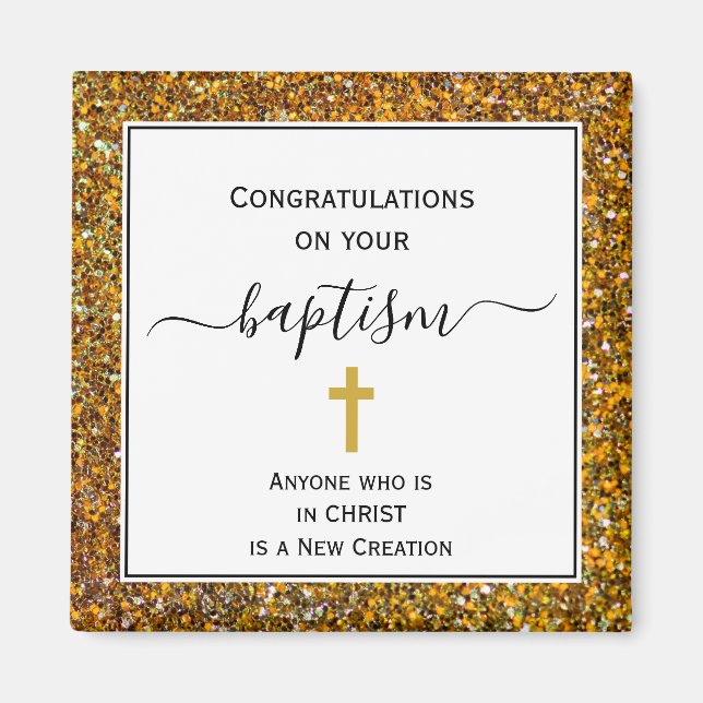 Elegant Congratulations ADULT BAPTISM Magnet (Front)