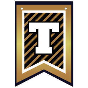 Elegant CONGRATULATIONS Black and Faux Gold Bunting