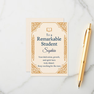 Elegant Congratulations Card for an Exceptional St