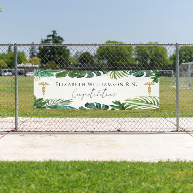 Elegant Congratulations Graduation Medical Nurse Banner (Insitu)