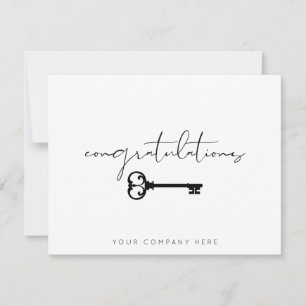 Elegant Congratulations New Home Real Estate  Card