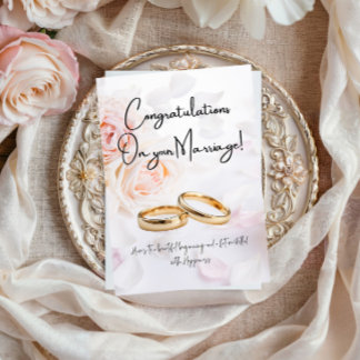 Elegant Congratulations on your Wedding Money  Card
