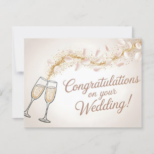 Elegant "Congratulations on Your Wedding"  Postcard