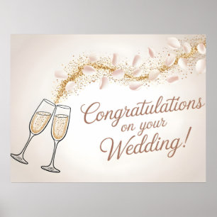 Elegant "Congratulations on Your Wedding"  Poster