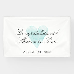 Elegant congratulations wedding banner with heart