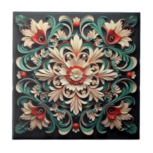 Elegant Contemporary Colourful Modern Ornate Tile