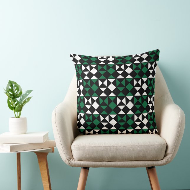 Elegant Contemporary Geometric Pattern Cushion (Chair)