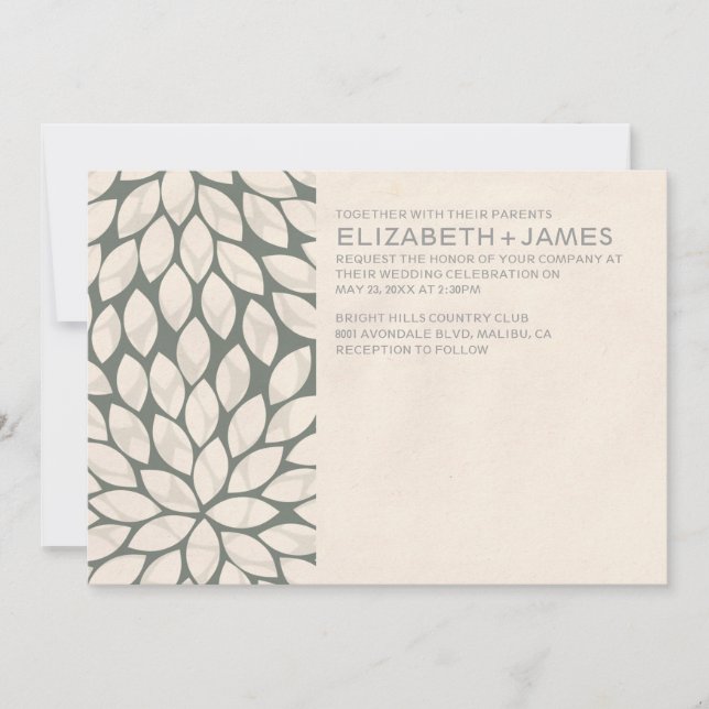 Elegant Contemporary Wedding Invitations (Front)
