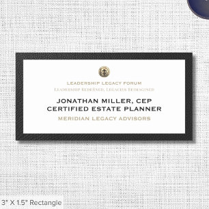 Elegant Convention Event Name Tag