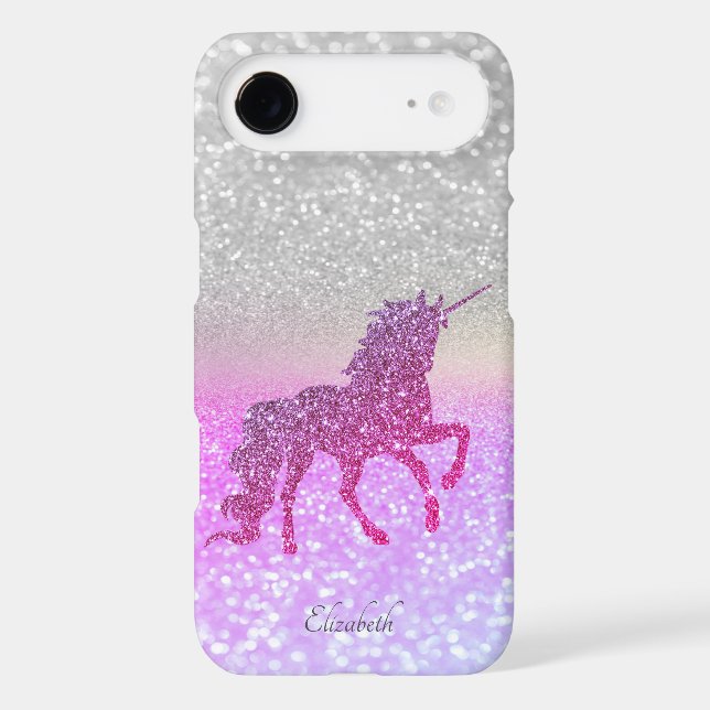 Elegant Cool Glitter Bokeh Unicorn (Back)