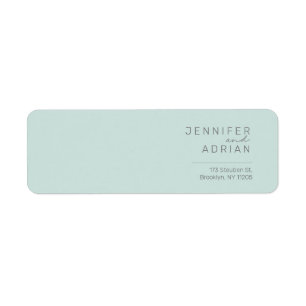 Elegant Cool Mint Minimal ﻿Modern Return Address 