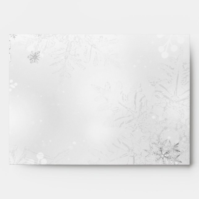 Elegant Cool Snowflakes Holiday Envelope (Front)