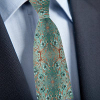 Elegant Copper and Turquoise Minimal Flower 